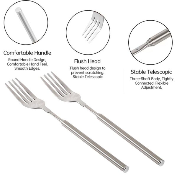 Stainless Steel Telescopic BBQ Fork