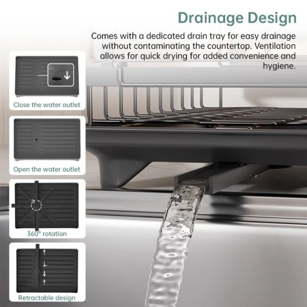 2-Tier Countertop Dish Drying Rack