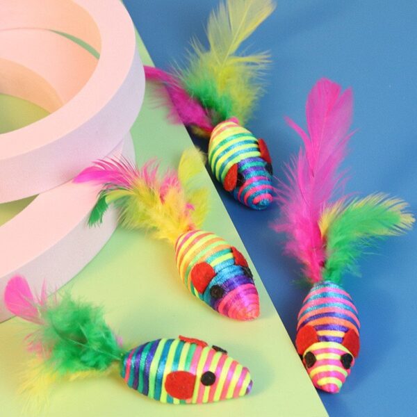 Feathered Sisal Cat Scratching Ball